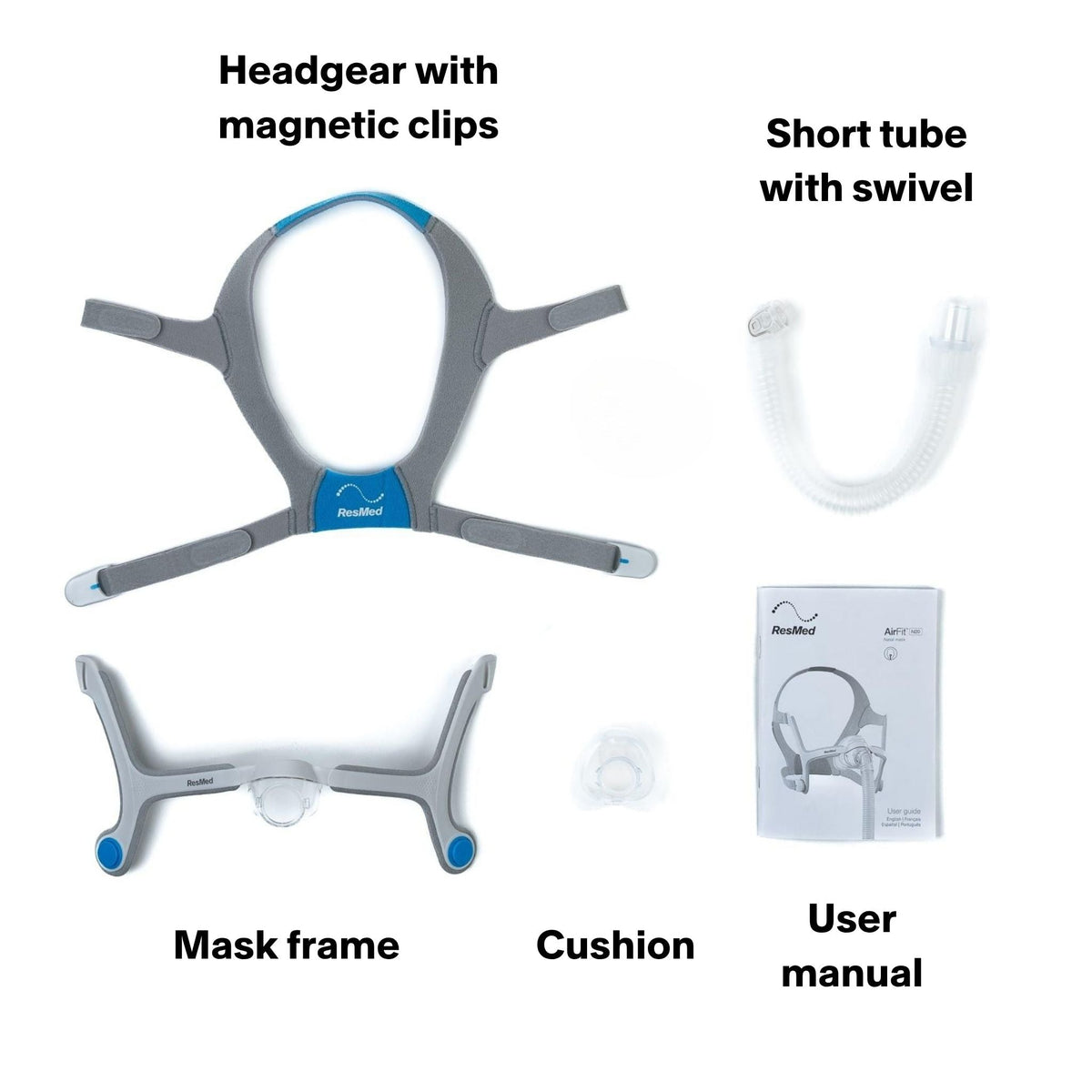 ResMed Airfit N20 CPAP nasal mask - Whats included in the box | CPAP.com