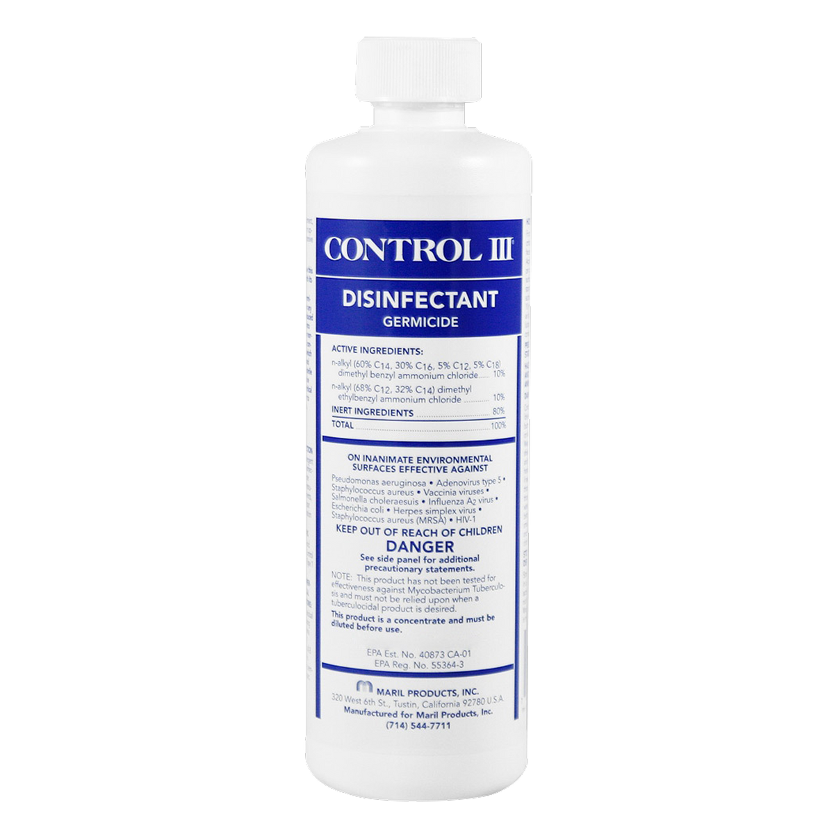 Product image for Control III Disinfectant CPAP Cleaning Solution - 16 oz Concentrate