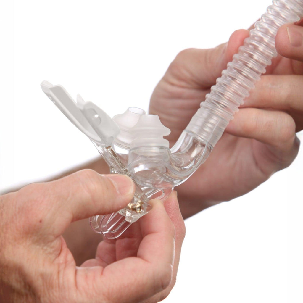 Product image for TAP PAP Nasal Pillow CPAP Mask with Improved Stability Mouthpiece