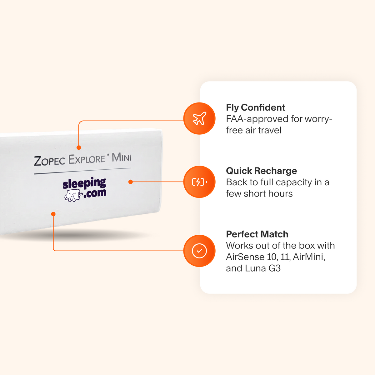 Zopec Explore Mini CPAP Battery