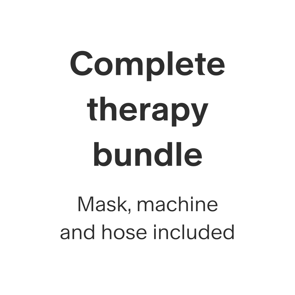 ResMed CPAP therapy bundle graphic with text on green background