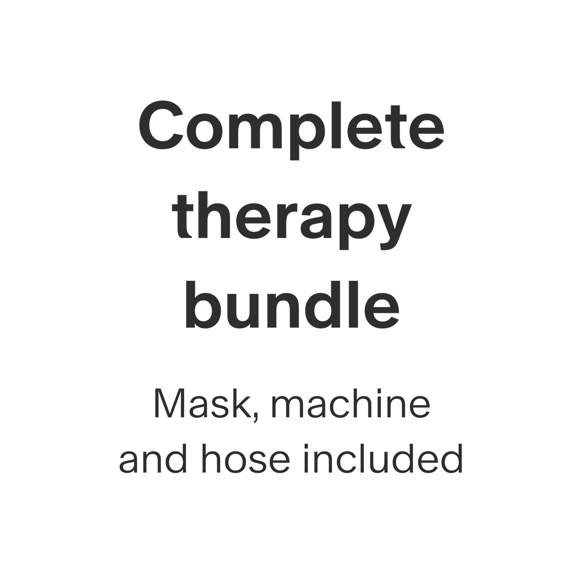 ResMed CPAP therapy bundle graphic with text on green background